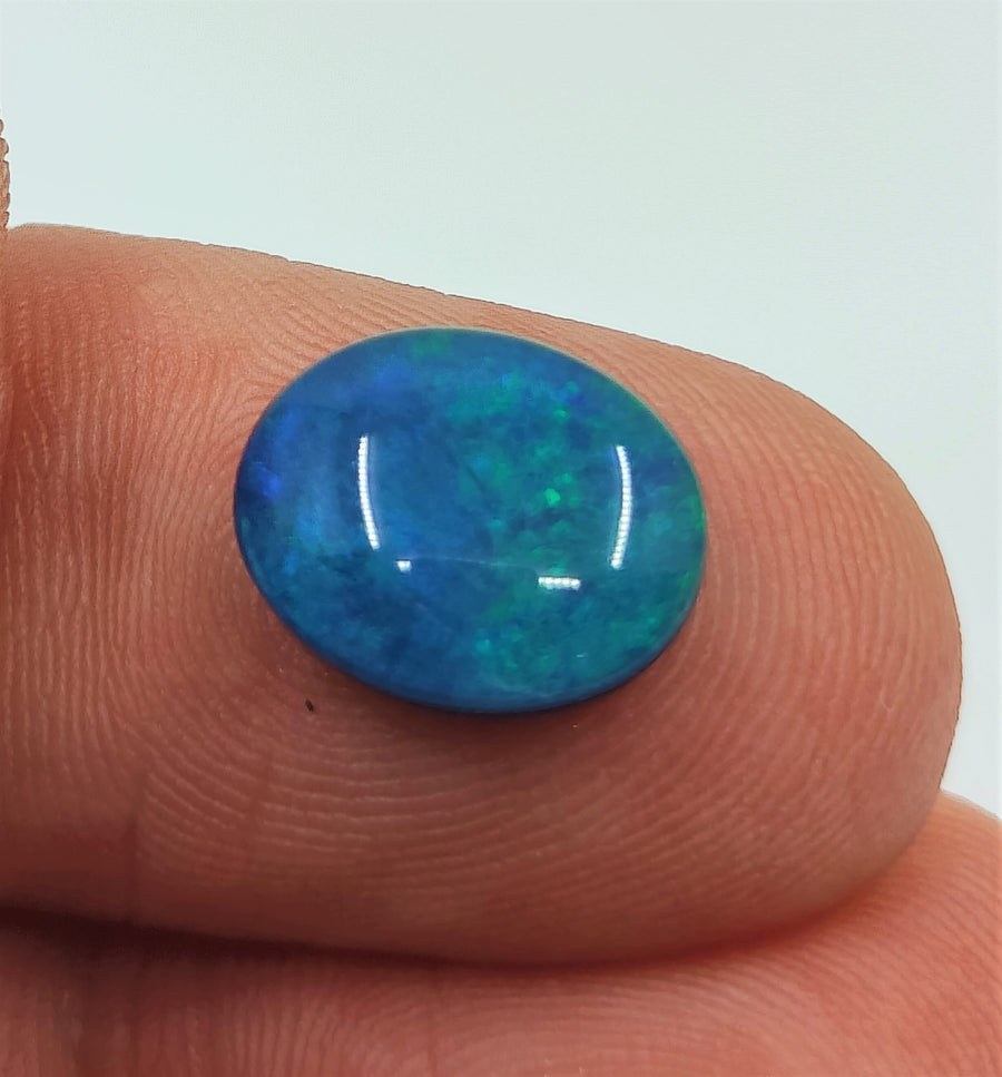 3.30 Ctw Lightning Ridge Black Opal Triplet - 12.00mm