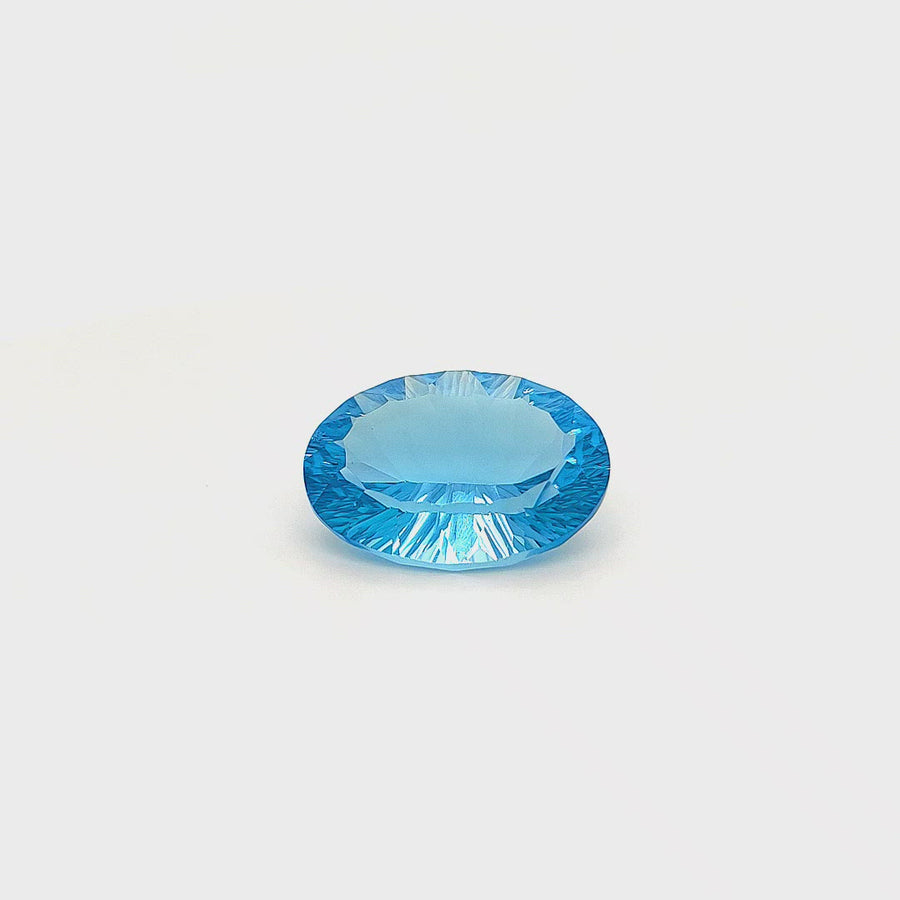 39.80 Ct Natural Swiss Blue Topaz  VVS – Chip in Girdle 25.68mm