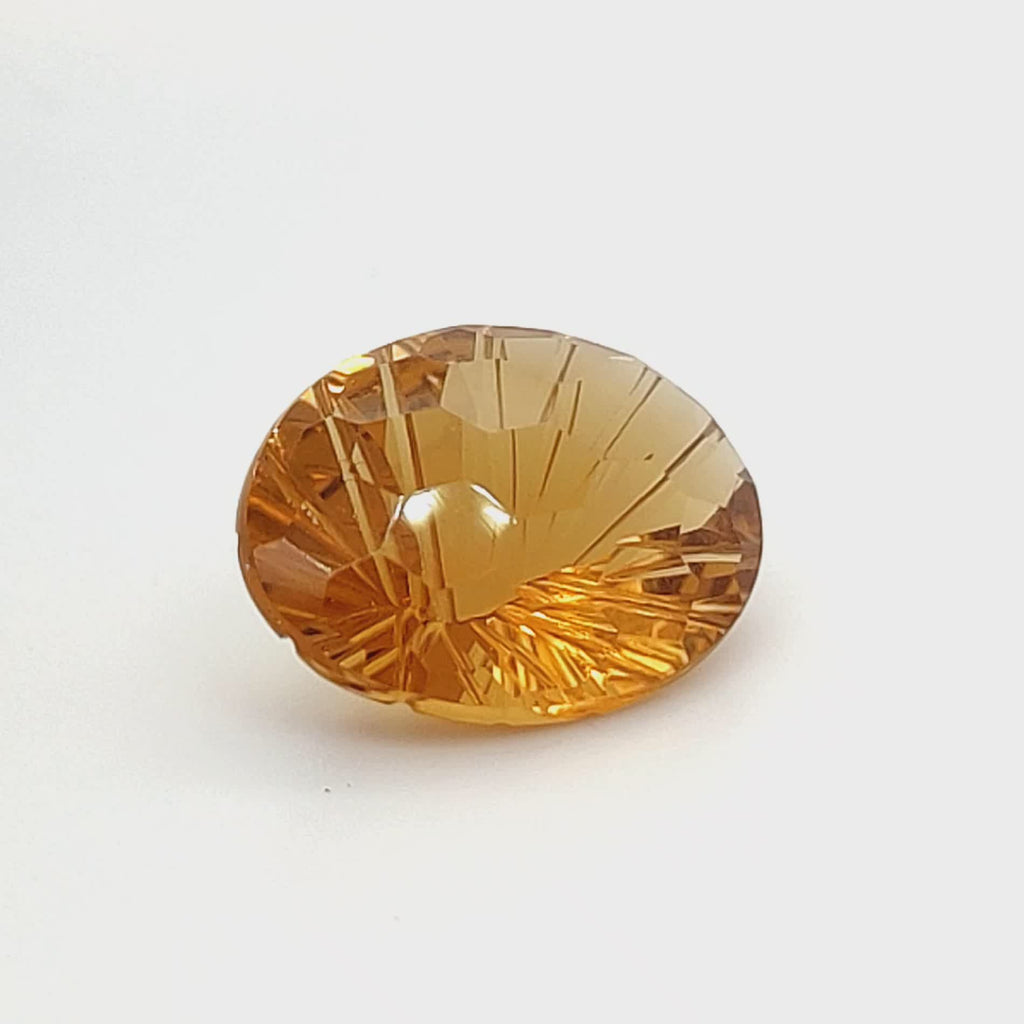 Natural Citrine Fancy Honeycomb Cut 