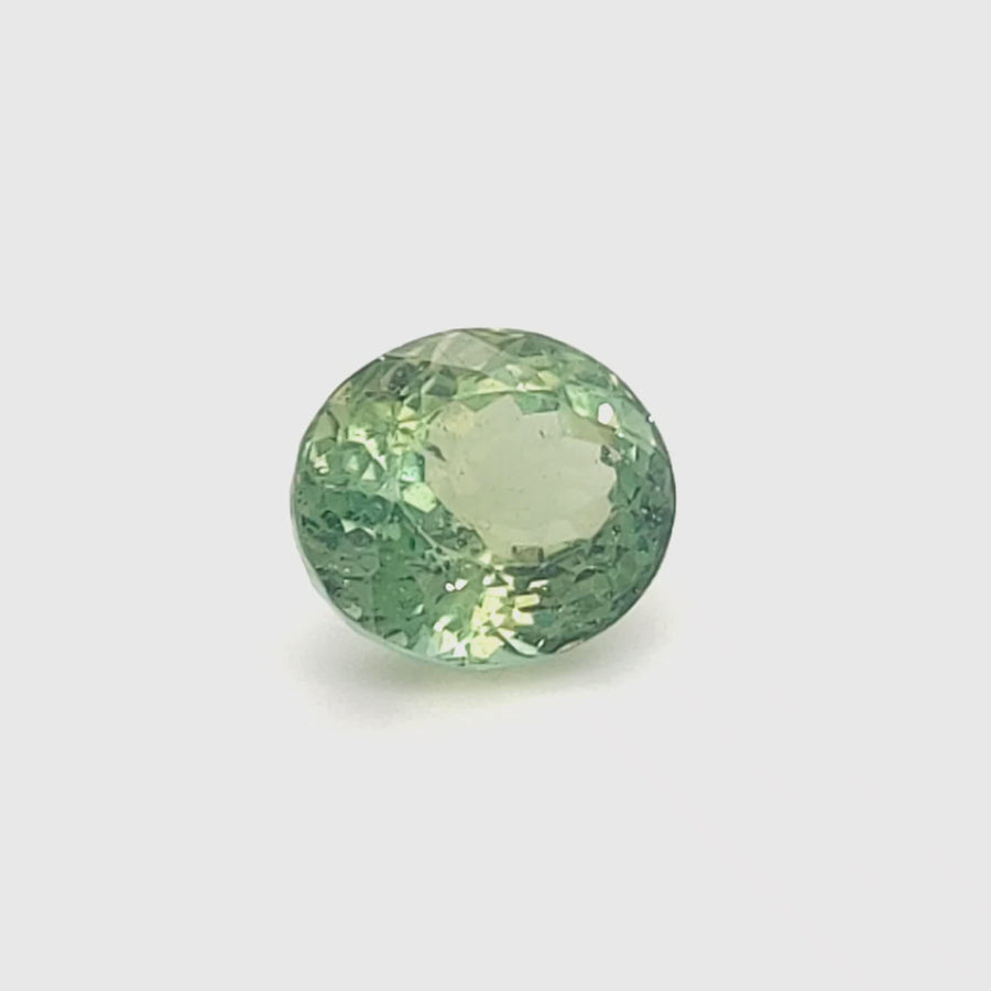 4.18 Ct Apatite Oval Cut – SI – No Treatment - 10.00mm