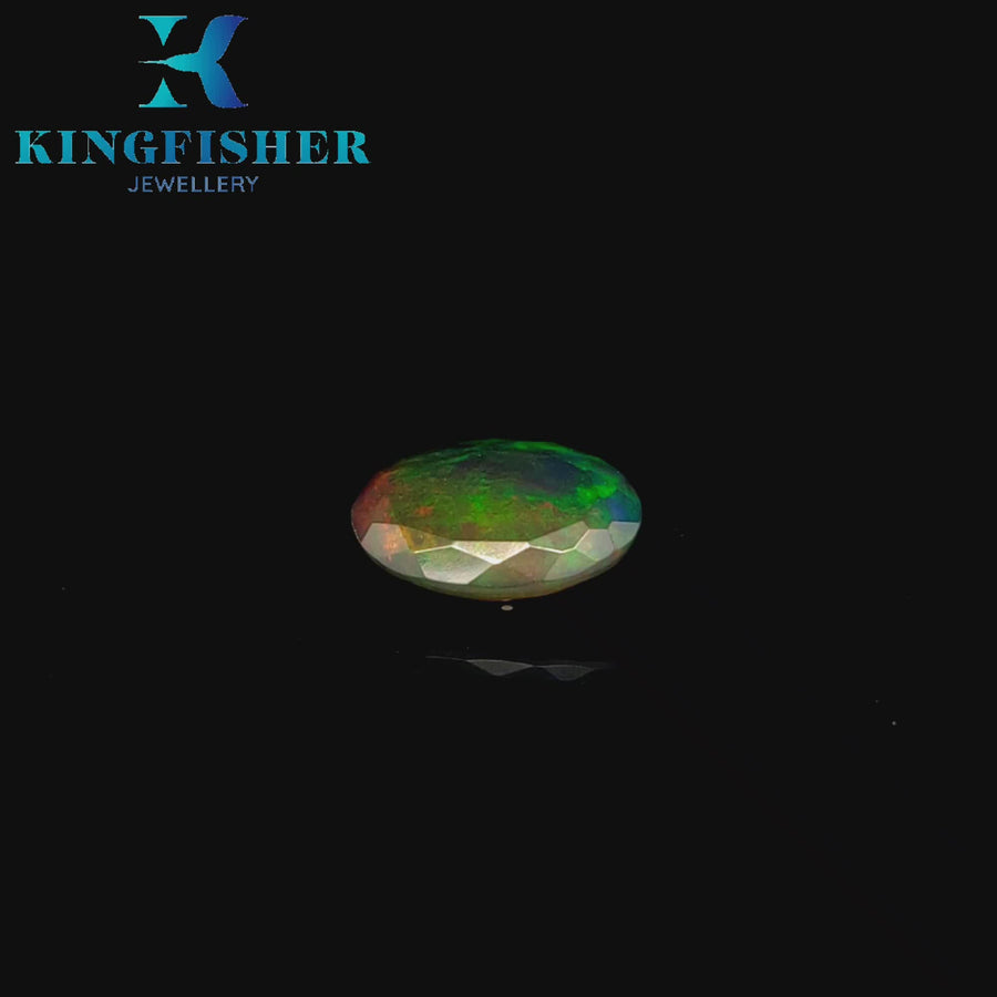 2.43 Ct Solid Smoked Welo opal – Brilliant colours AAA - 13.10mm