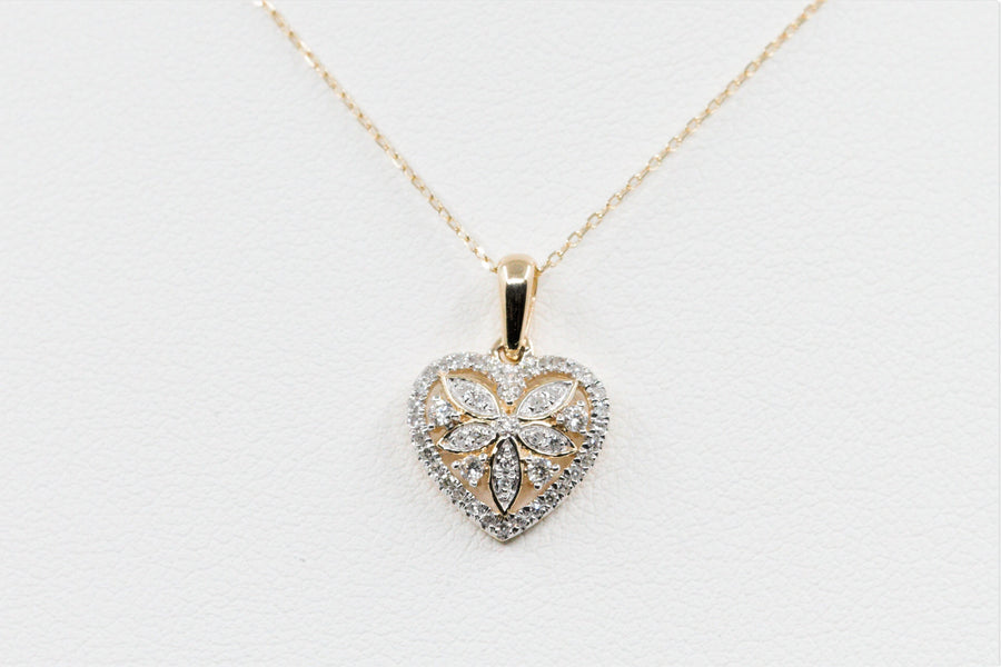 14K Gold diamond pendant