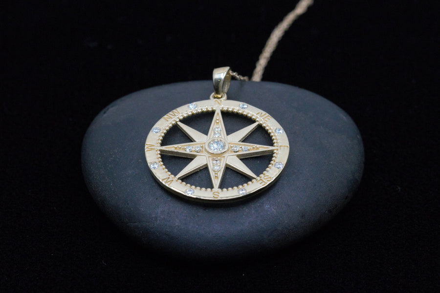 nellie silver compass necklace for her • wherever you are • EFYTAL - EFYTAL  Jewelry